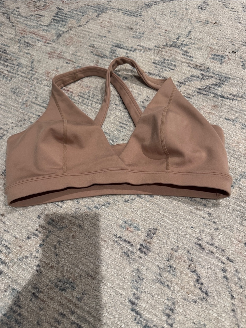 girlfriend collective Seamless V-Neck Bralette - Taupe